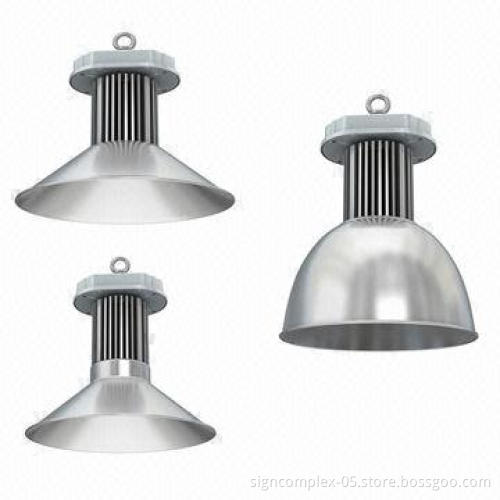 100W LED High Bay Lights with Die-casting Aluminum Alloy, Glass Lens Materials and Cree XML LED
